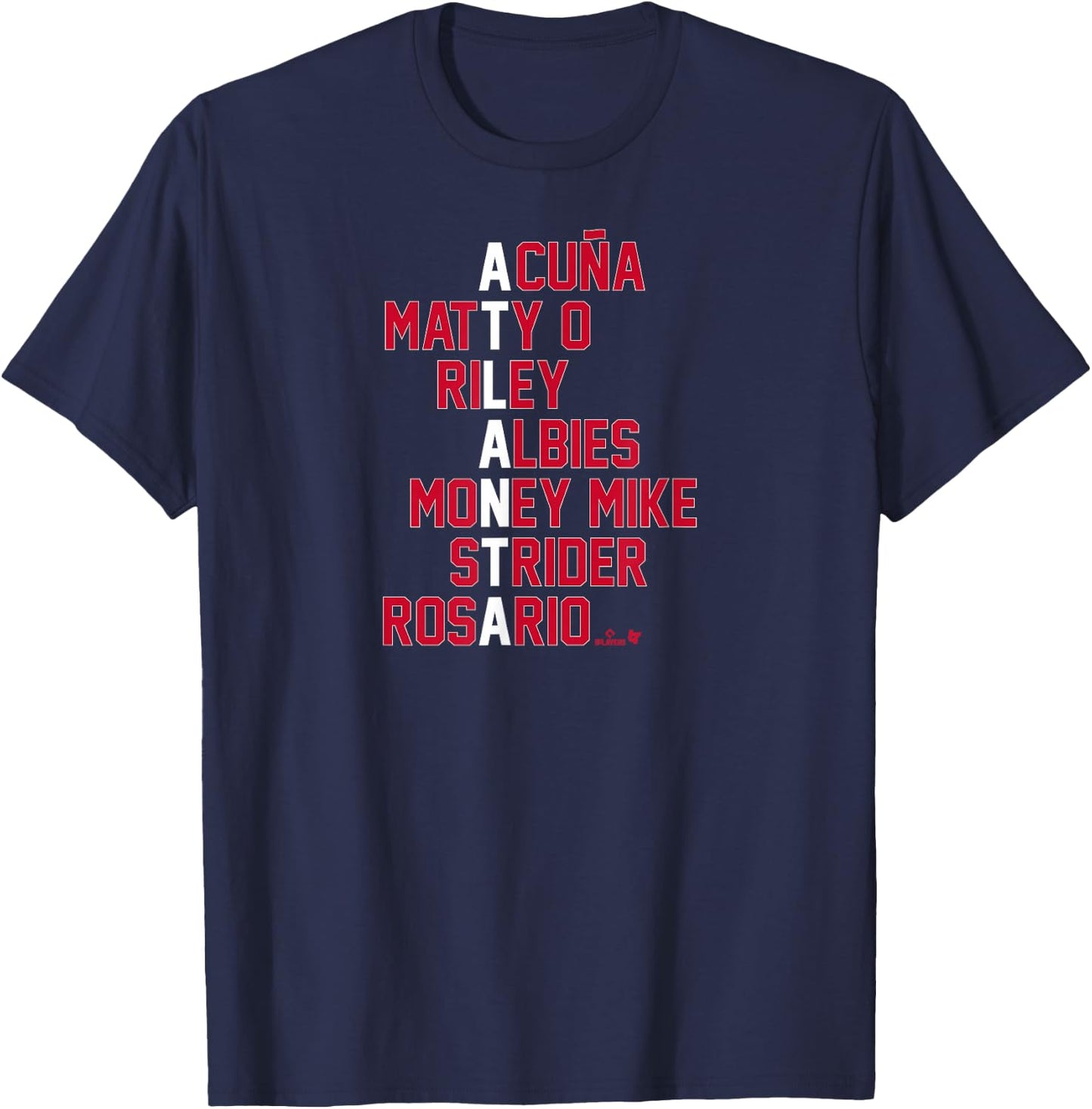 Atlanta Baseball Names - Atlanta Baseball T-Shirt - T-Shirt | Navy