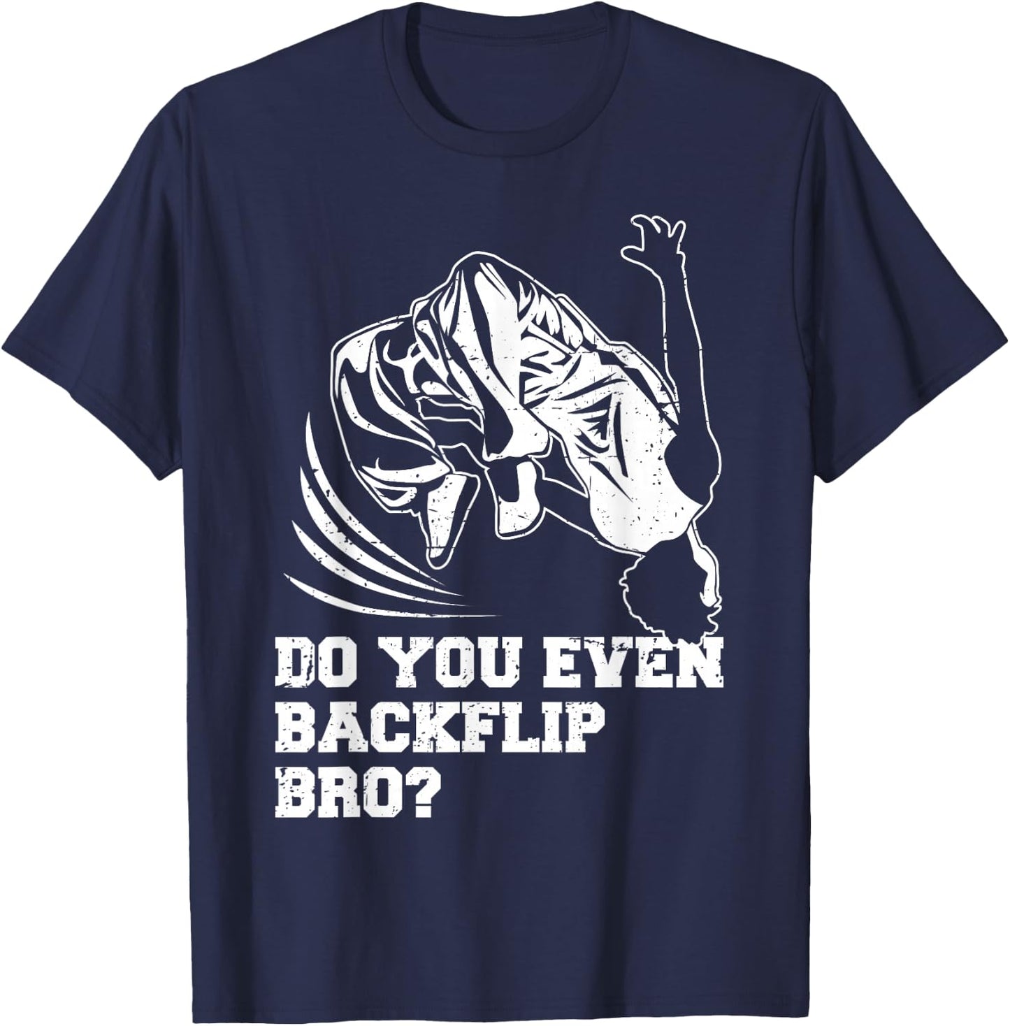 Backflip Parkour Freerunning Practitioner Boys Kids T-Shirt - T-Shirt | Navy
