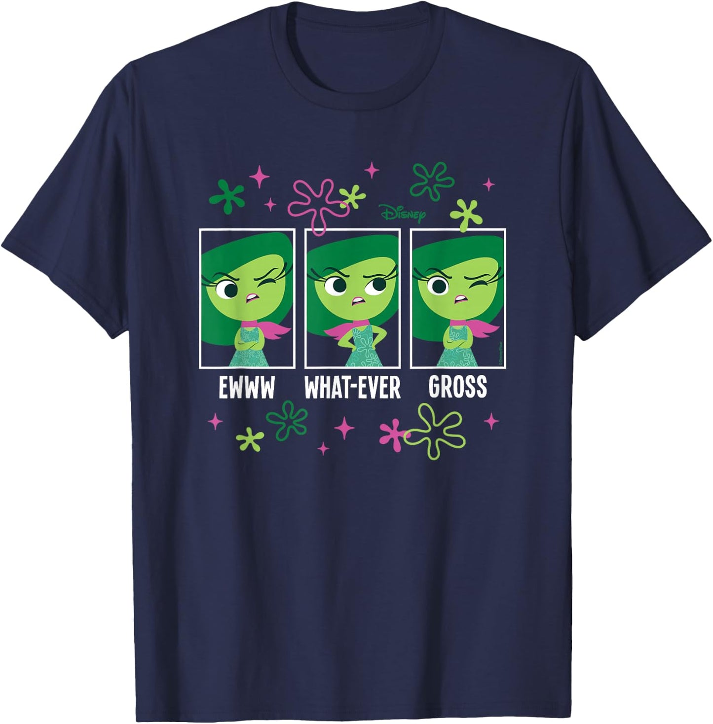 Inside Out - Disgust Moods T-Shirt - T-Shirt | Navy