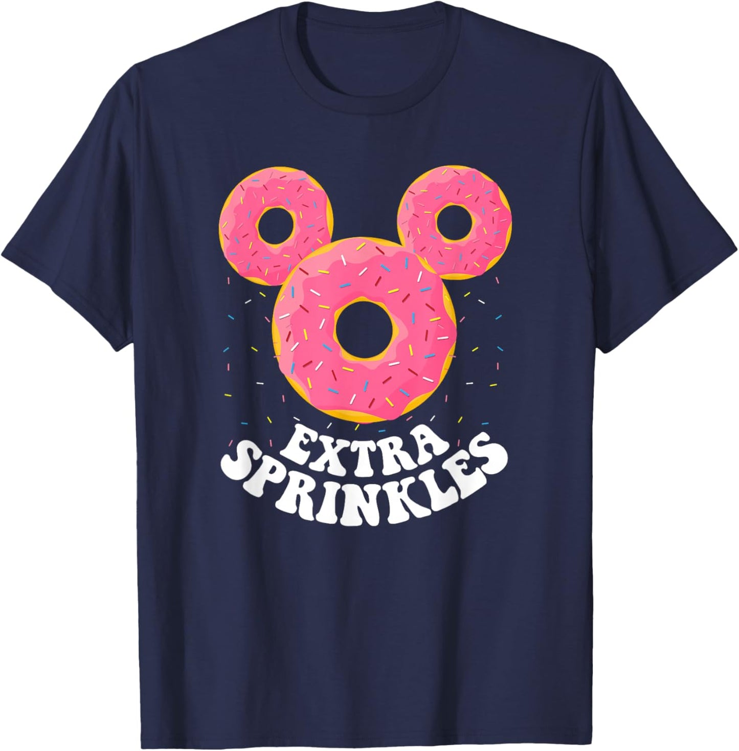 Disney Mickey Mouse Donut Ears Extra Sprinkles Small T-Shirt - T-Shirt | Navy
