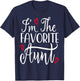 I'm The Favorite Aunt Funny Auntie T-Shirt - T-Shirt | Navy