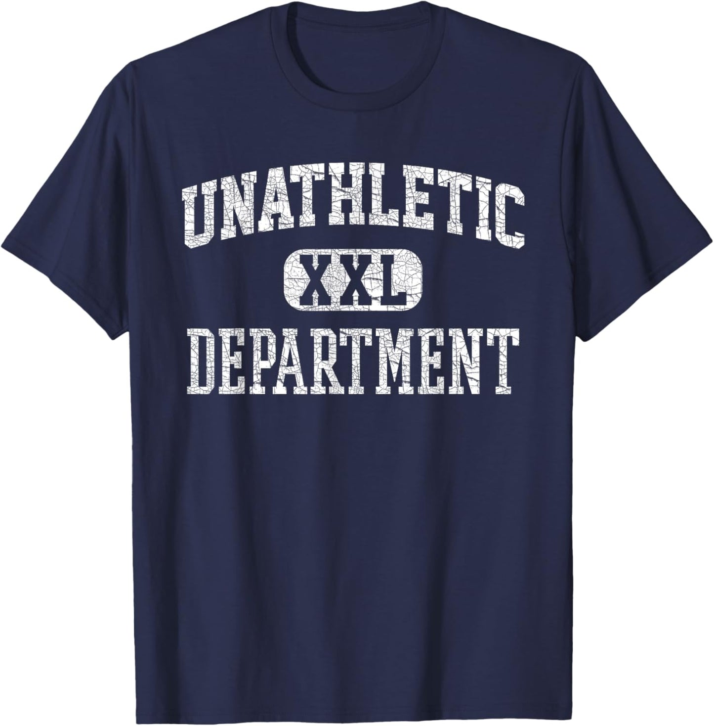 Unathletic Department Funny Sports Humor Wife Gym Girlfriend T-Shirt - T-Shirt | Navy