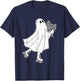 Ghost Roller Skate Halloween Costume Ghoul Skating Skater T-Shirt - T-Shirt | Navy