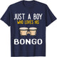 Just a Boy who loves his Bongo T-Shirt - T-Shirt | Navy