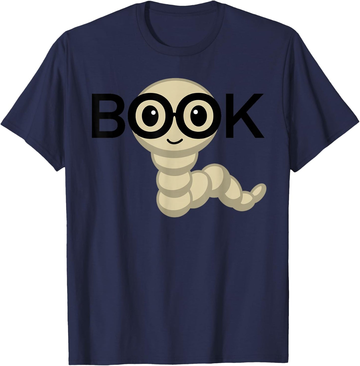 Book Worm Reading T-Shirt - T-Shirt | Navy