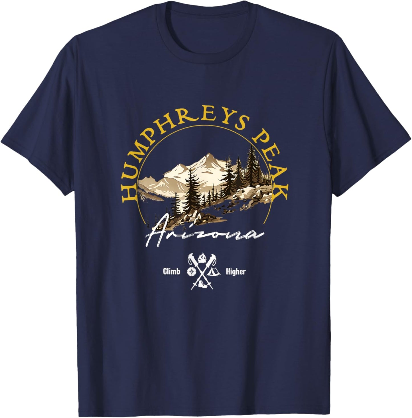 Humphreys Peak Retro Vintage Apparel Humphreys Peak Souvenir T-Shirt - T-Shirt | Navy