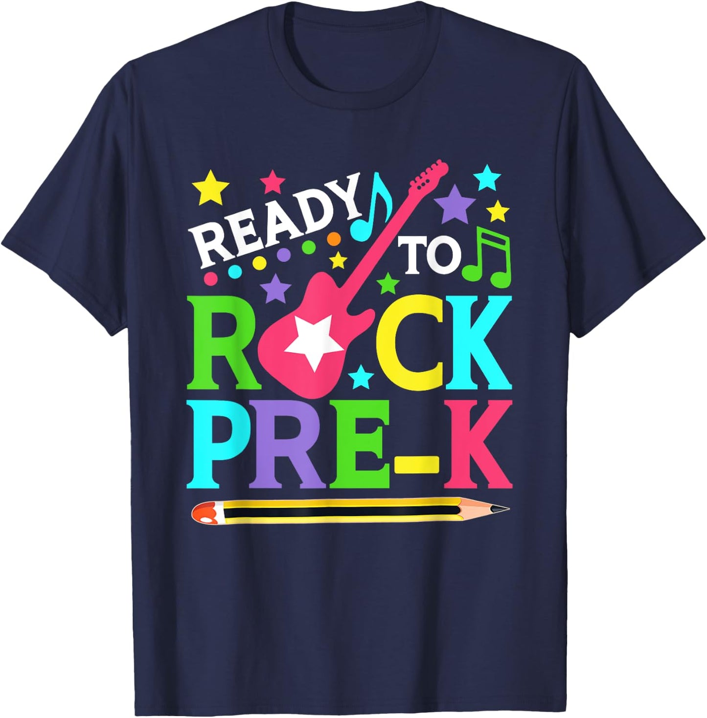 Ready To Rock Pre-k Shirt Back to School Teachers Kids T-Shirt - T-Shirt | Navy