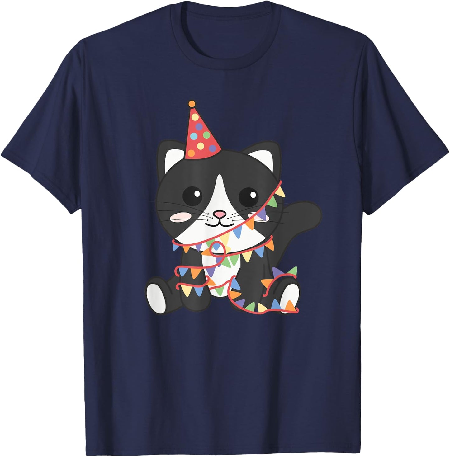 Birthday Cat For Children A Birthday Cat T-Shirt - T-Shirt | Navy