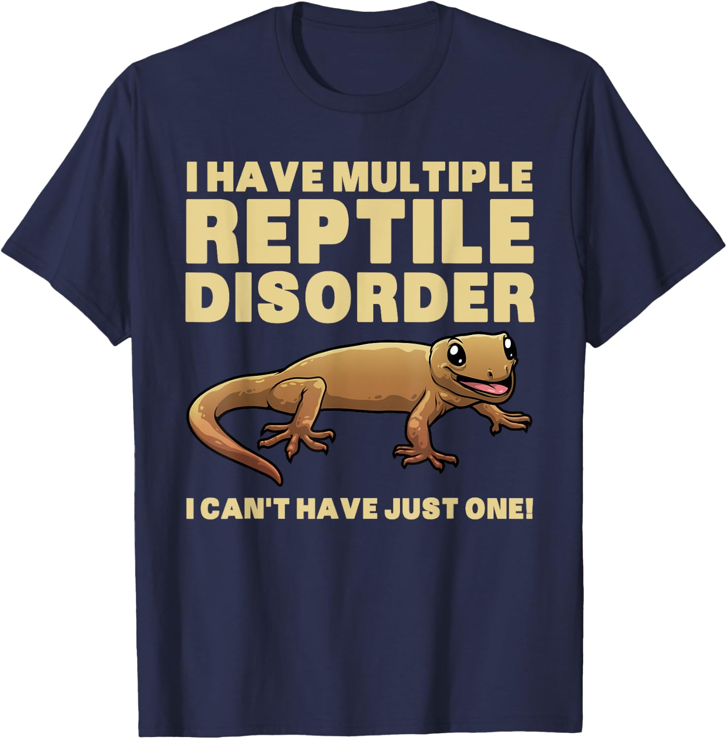 Funny Reptile Women Bearded Dragon Crested Gecko Pet T-Shirt - T-Shirt | Navy