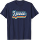 Lennon First Name Boy Vintage Style 70s 80s Personalized T-Shirt - T-Shirt | Navy