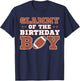 Glammy Of The Birthday Boy Football Kid 1st Bday Party Lover T-Shirt - T-Shirt | Navy