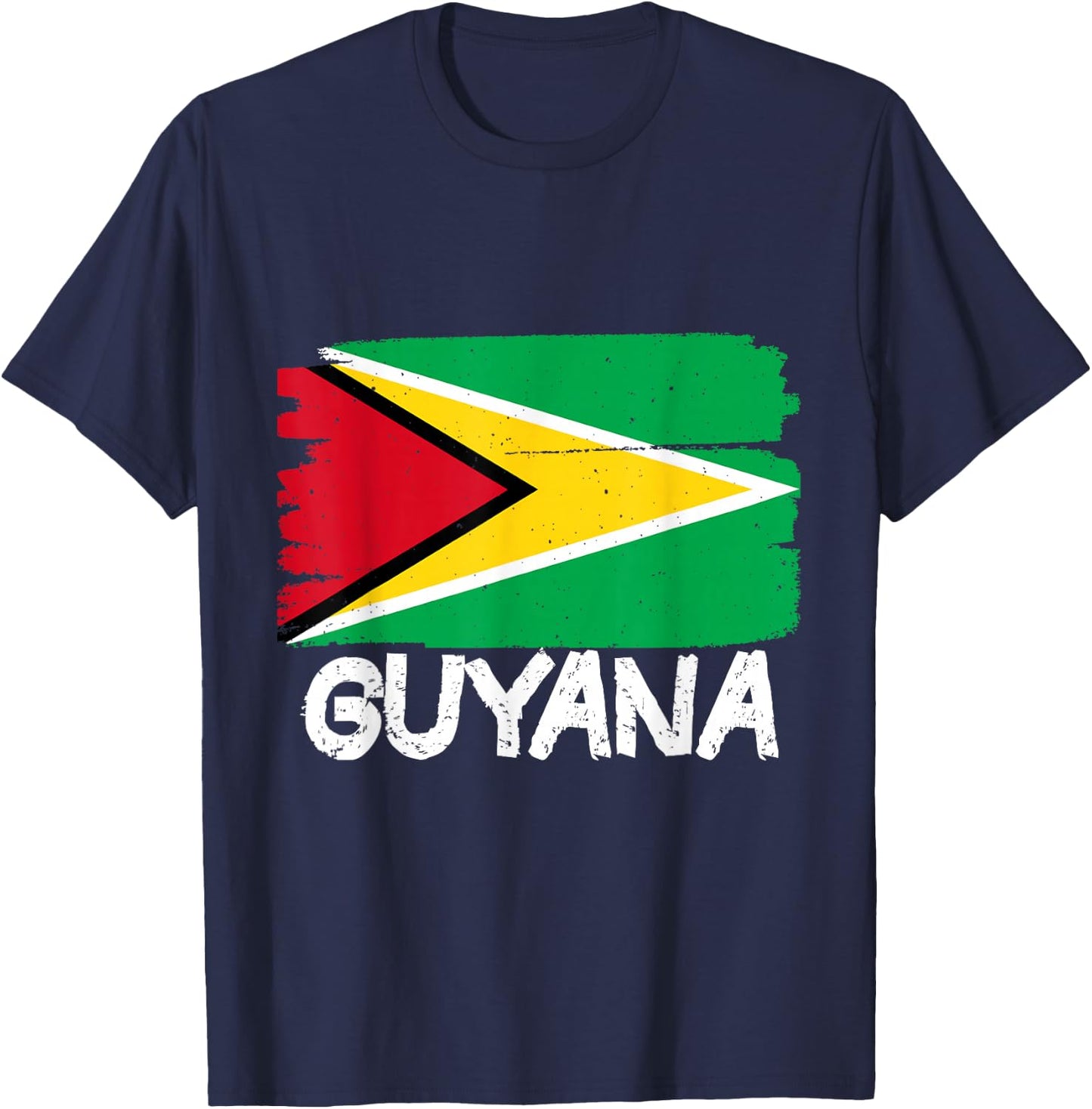 Cool Guyana Flag T-Shirt - T-Shirt | Navy