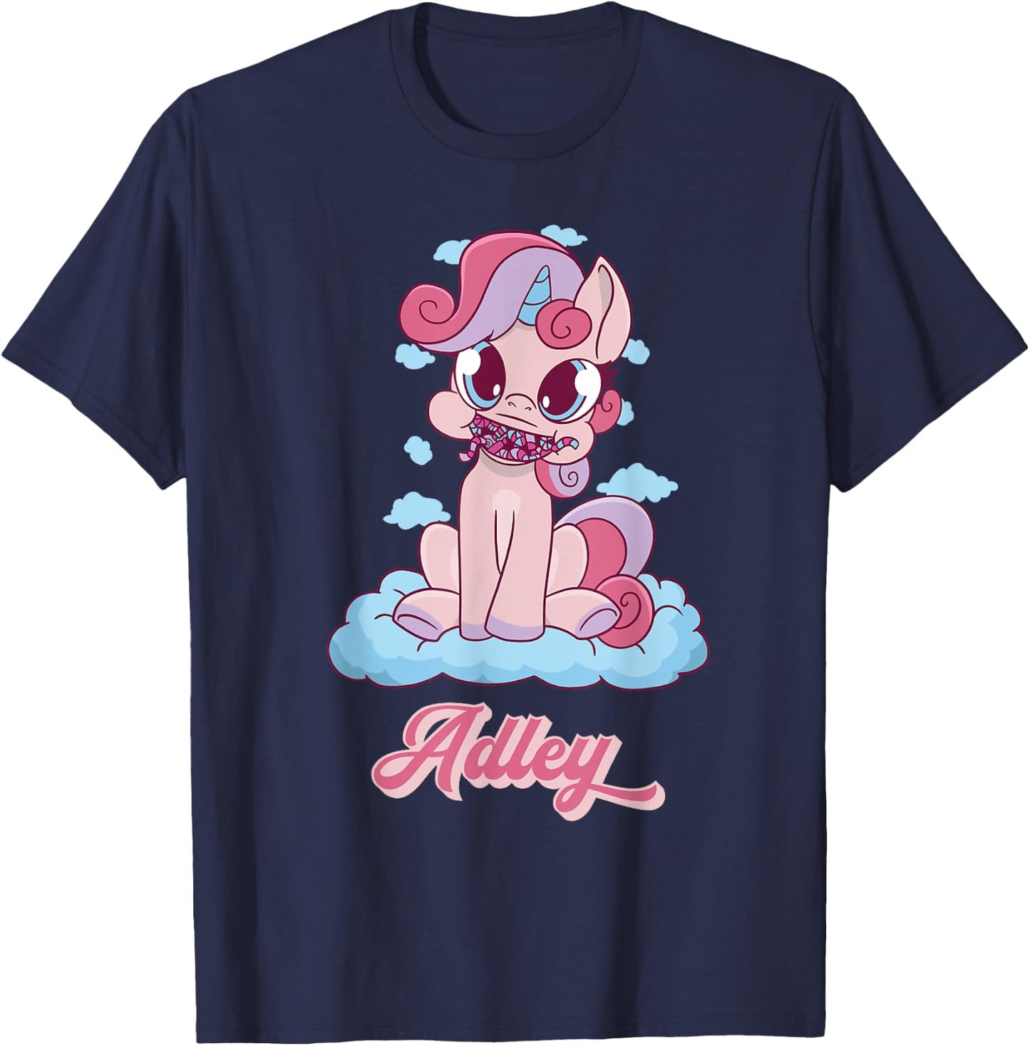 Adley Merch Unicorn Design T-Shirt - T-Shirt | Navy
