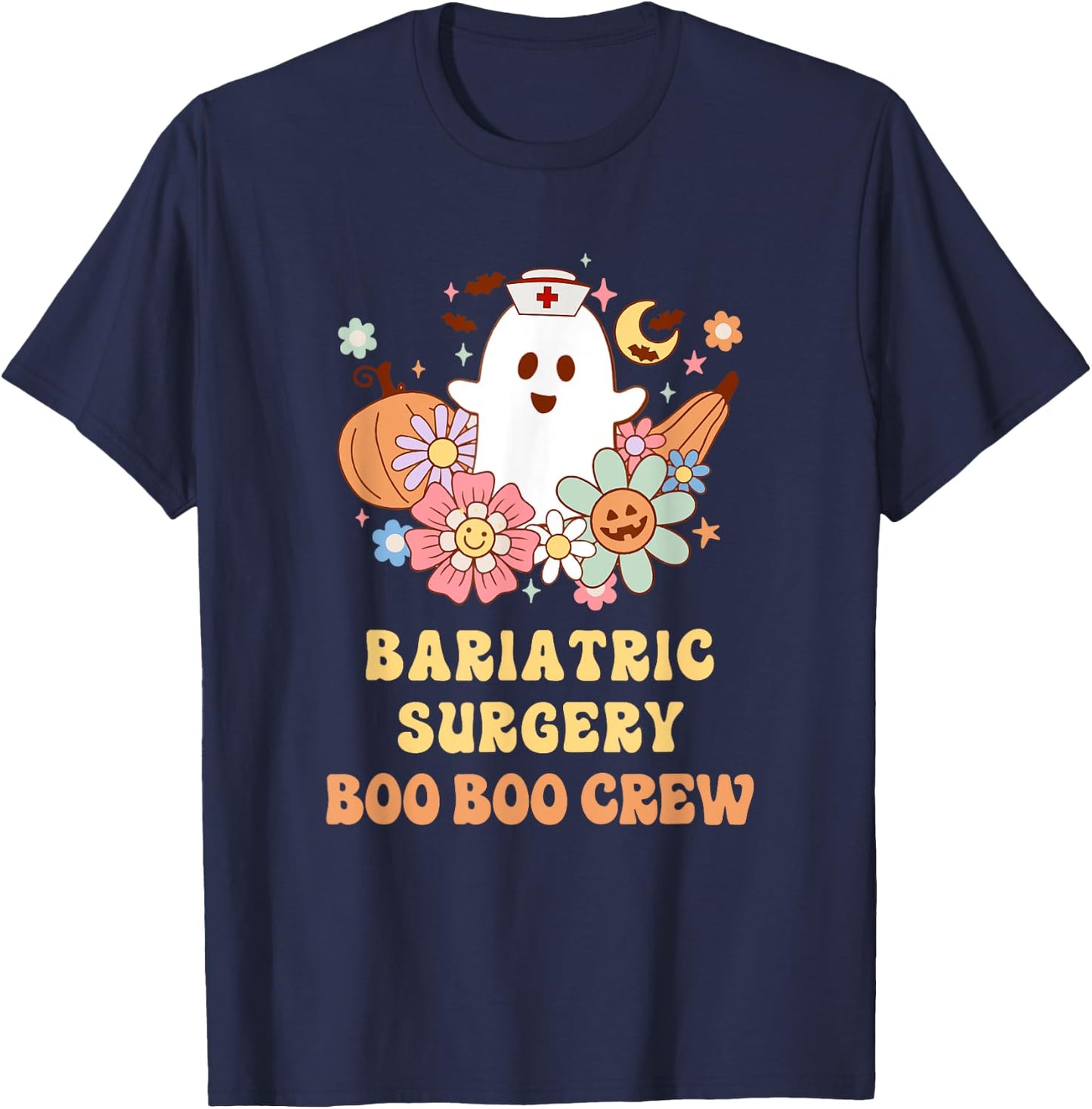 Bariatric Surgery Boo Boo Crew Nurse Halloween T-Shirt - T-Shirt | Navy