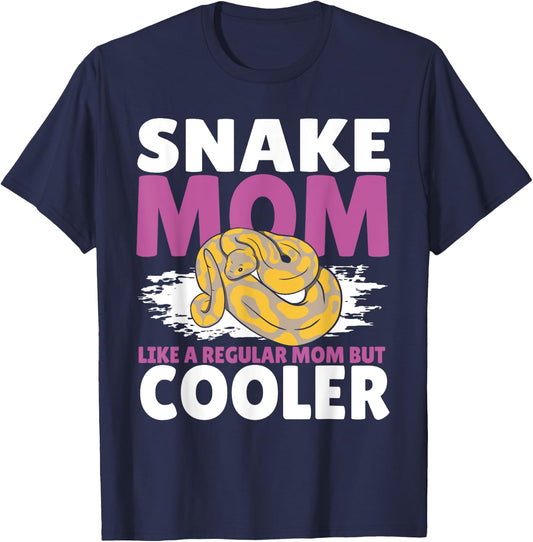 Snake Mom Like A Regular Mother Serpent Python Reptile T-Shirt - T-Shirt | Navy