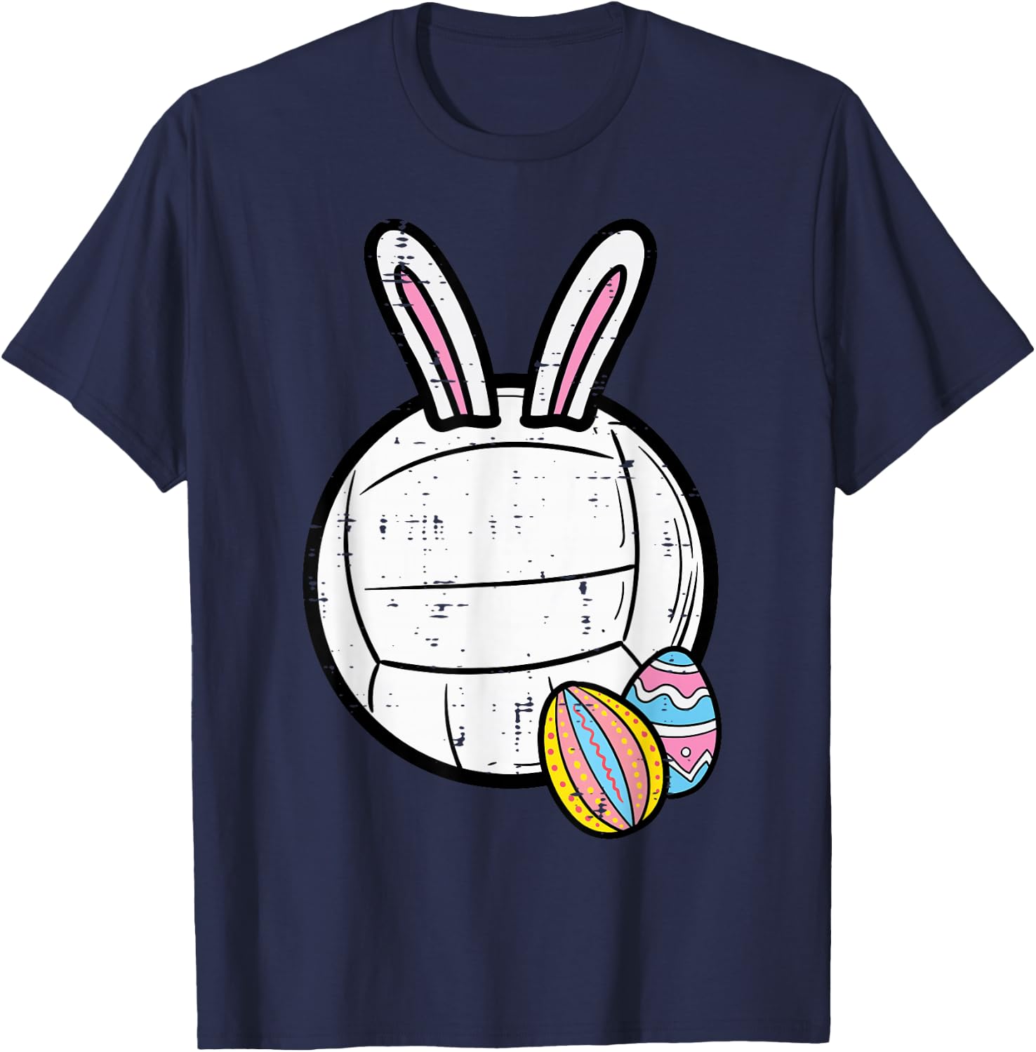 Easter Volleyball Bunny Sports Player Women Girls Teens Men T-Shirt - T-Shirt | Navy