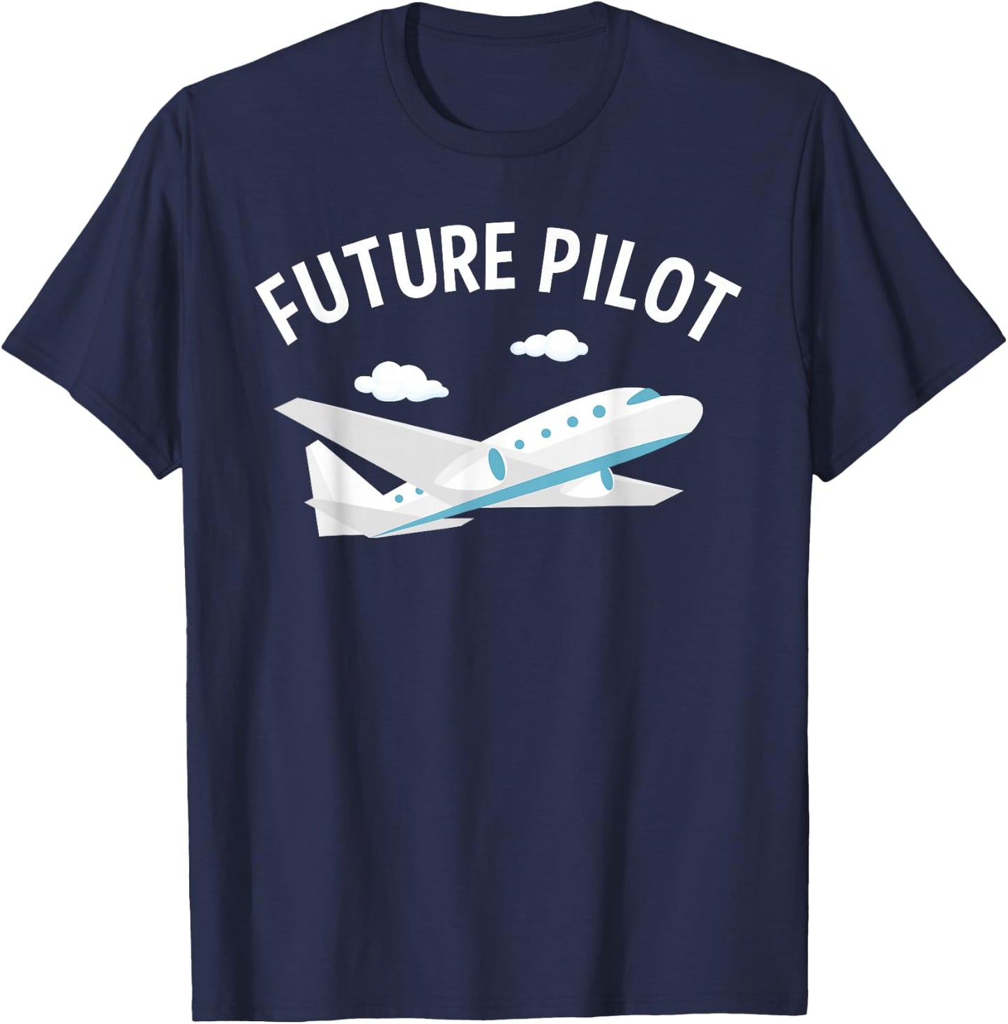 Funny Future Pilot Design For Kids Men Women Airplane Lovers T-Shirt - T-Shirt | Navy