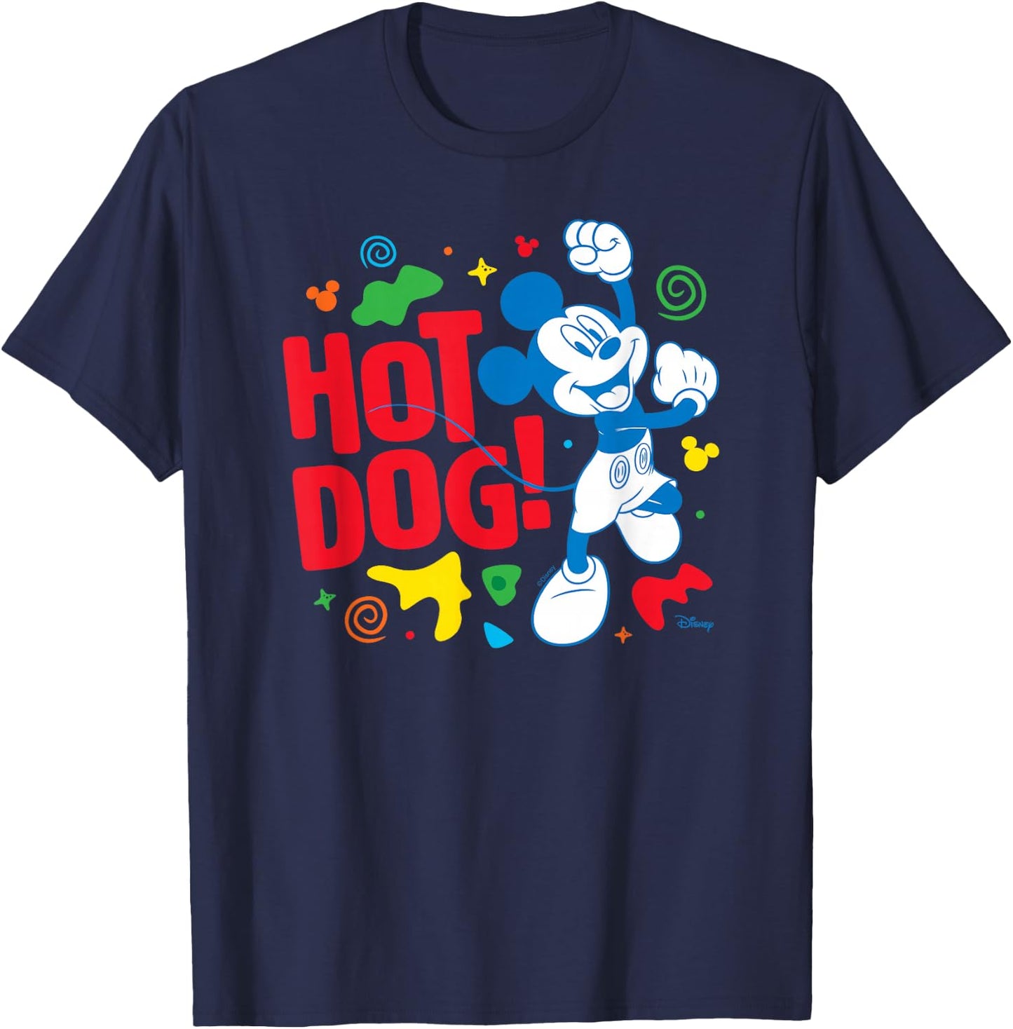 Mickey & Friends- Hot Dog Mickey T-Shirt - T-Shirt | Navy