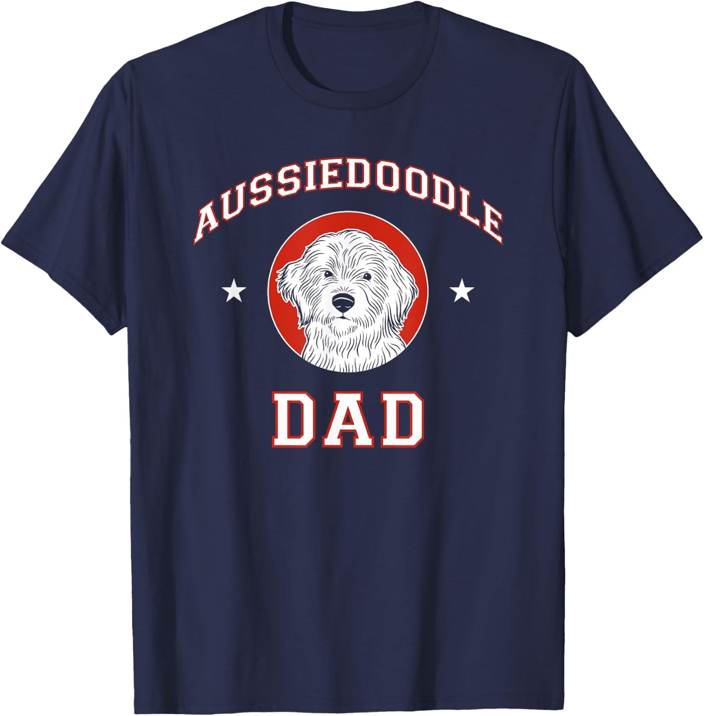 Aussiedoodle Dad Dog Father T-Shirt - T-Shirt | Navy