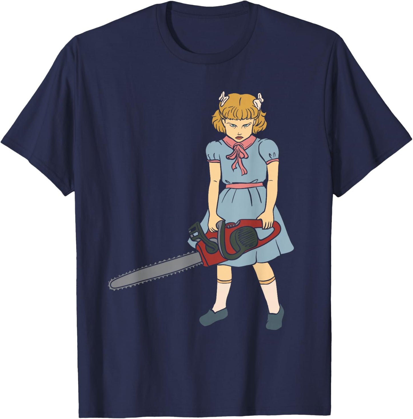 Chainsaw Girl - Gothic Punk Goth Horror Fan - Saw Chainsaws T-Shirt - T-Shirt | Navy