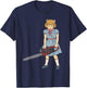 Chainsaw Girl - Gothic Punk Goth Horror Fan - Saw Chainsaws T-Shirt - T-Shirt | Navy