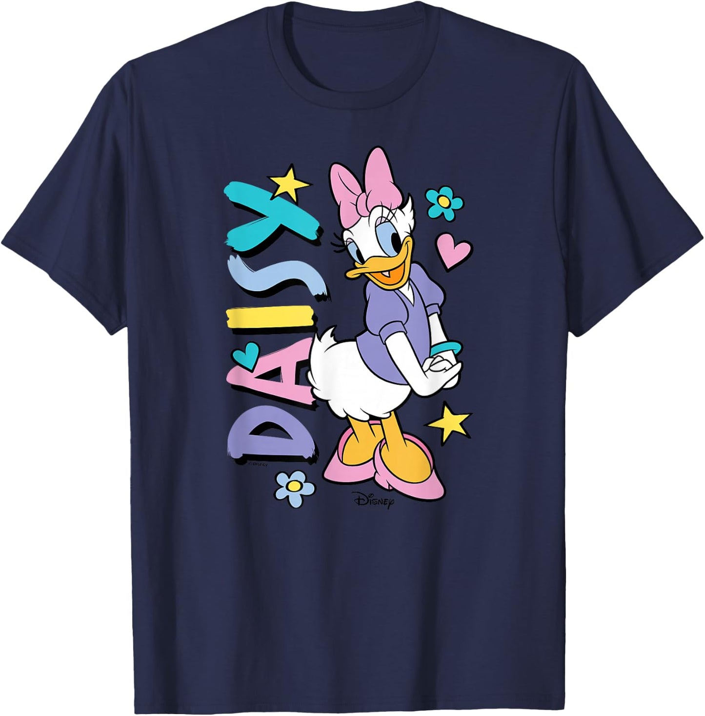 Daisy - Daisy Duck with Icons T-Shirt - T-Shirt | Navy