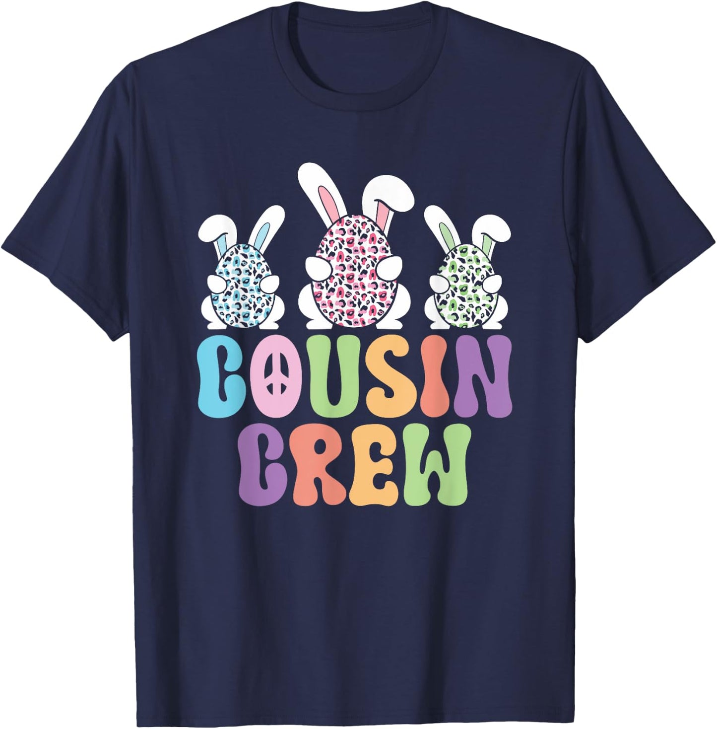 Cousin Crew Easter Bunny Family Matching Toddler Boys Girls T-Shirt - T-Shirt | Navy