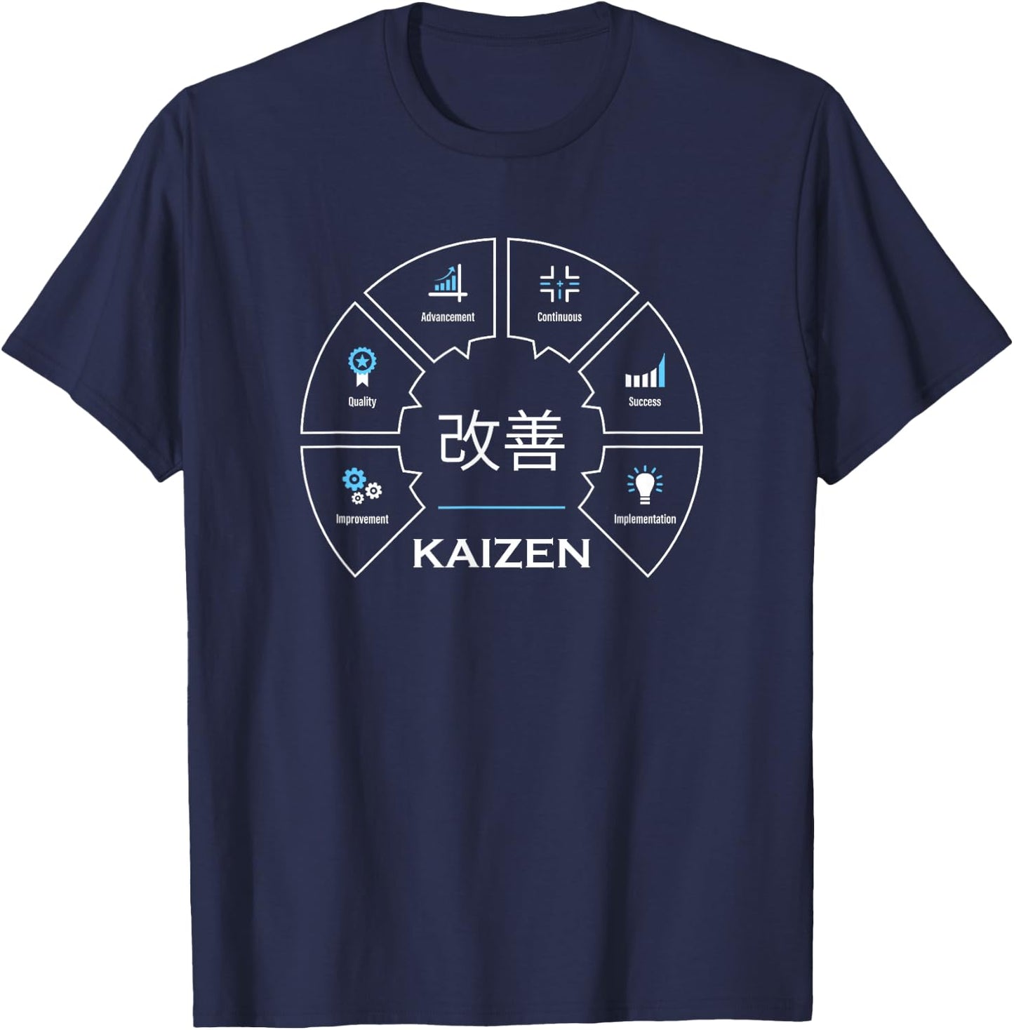 Kaizen Japanese Concept T-Shirt - T-Shirt | Navy