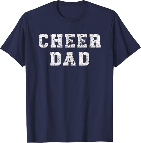Cheer Dad Supporter Father Cheerleading T-Shirt - T-Shirt | Navy