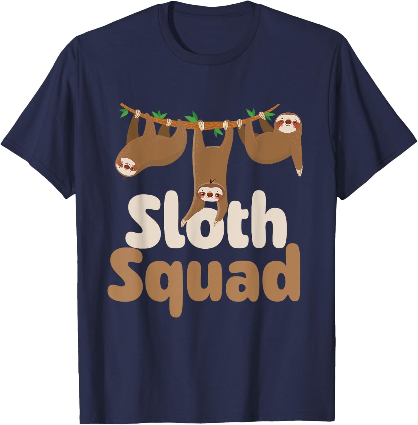 Sloth Squad - Family Wildlife Zoo Animal Lover Zookeeper T-Shirt - T-Shirt | Navy