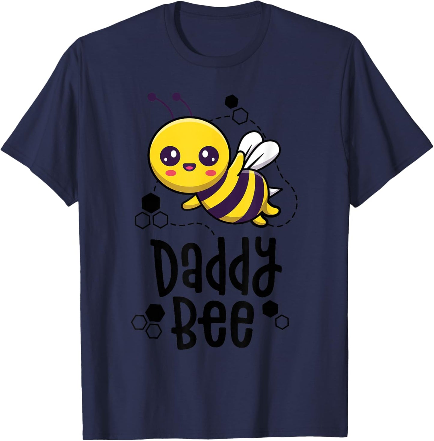 Family Bee Shirts Dad Daddy First Bee Day Outfit Birthday T-Shirt - T-Shirt | Navy