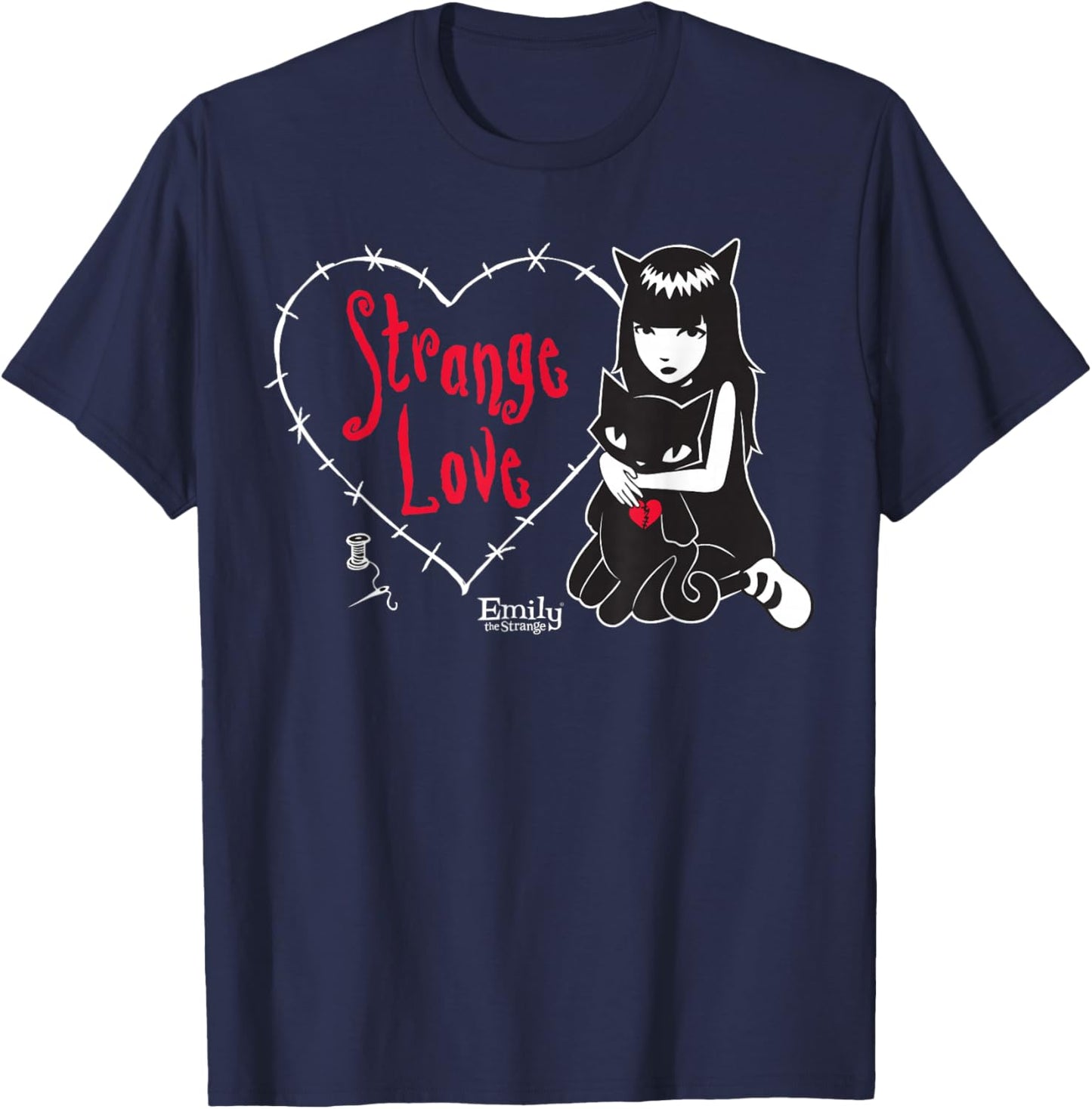 Emily The Strange Strange Love T-Shirt - T-Shirt | Navy