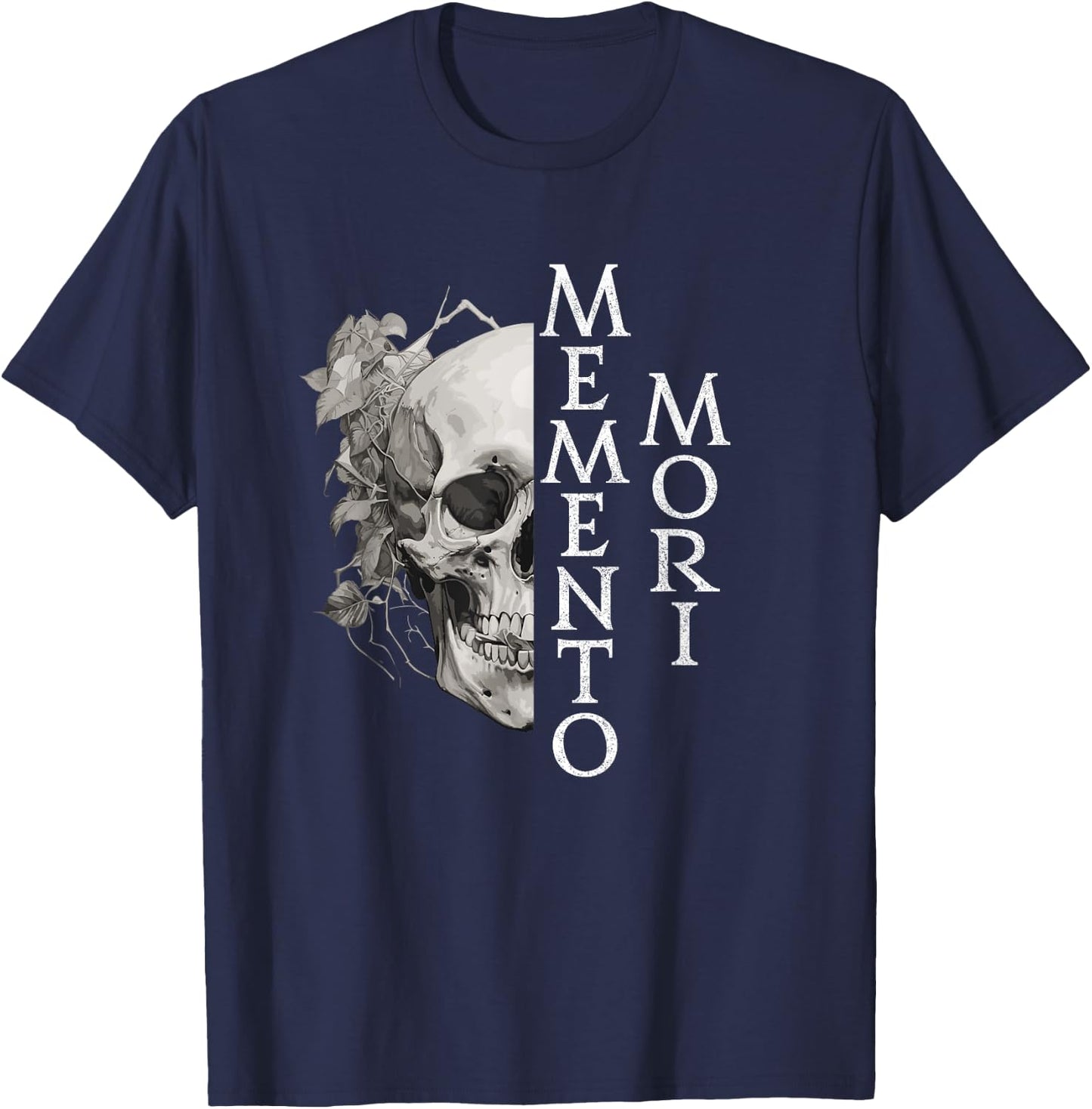 Memento Mori | Latin Phrase T-Shirt - T-Shirt | Navy