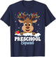 Preschool Teacher Christmas Preschool Squad Reindeer Xmas T-Shirt - T-Shirt | Navy