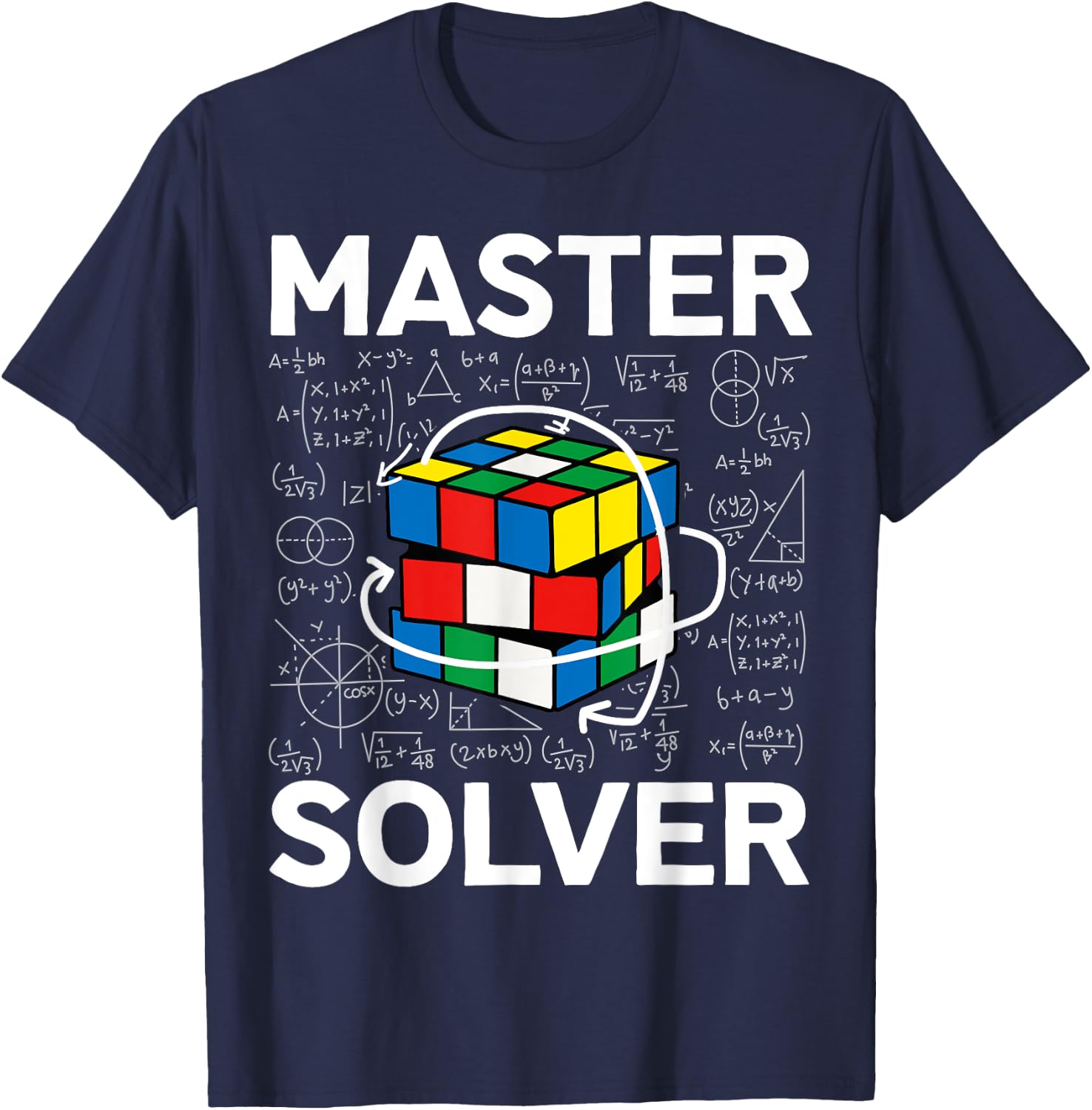 Competitive Puzzle Cube Master Solver Speed Cubing T-Shirt - T-Shirt | Navy