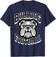 Bulldogs Football Game Day Print Mom Dad Black T-Shirt - T-Shirt | Navy