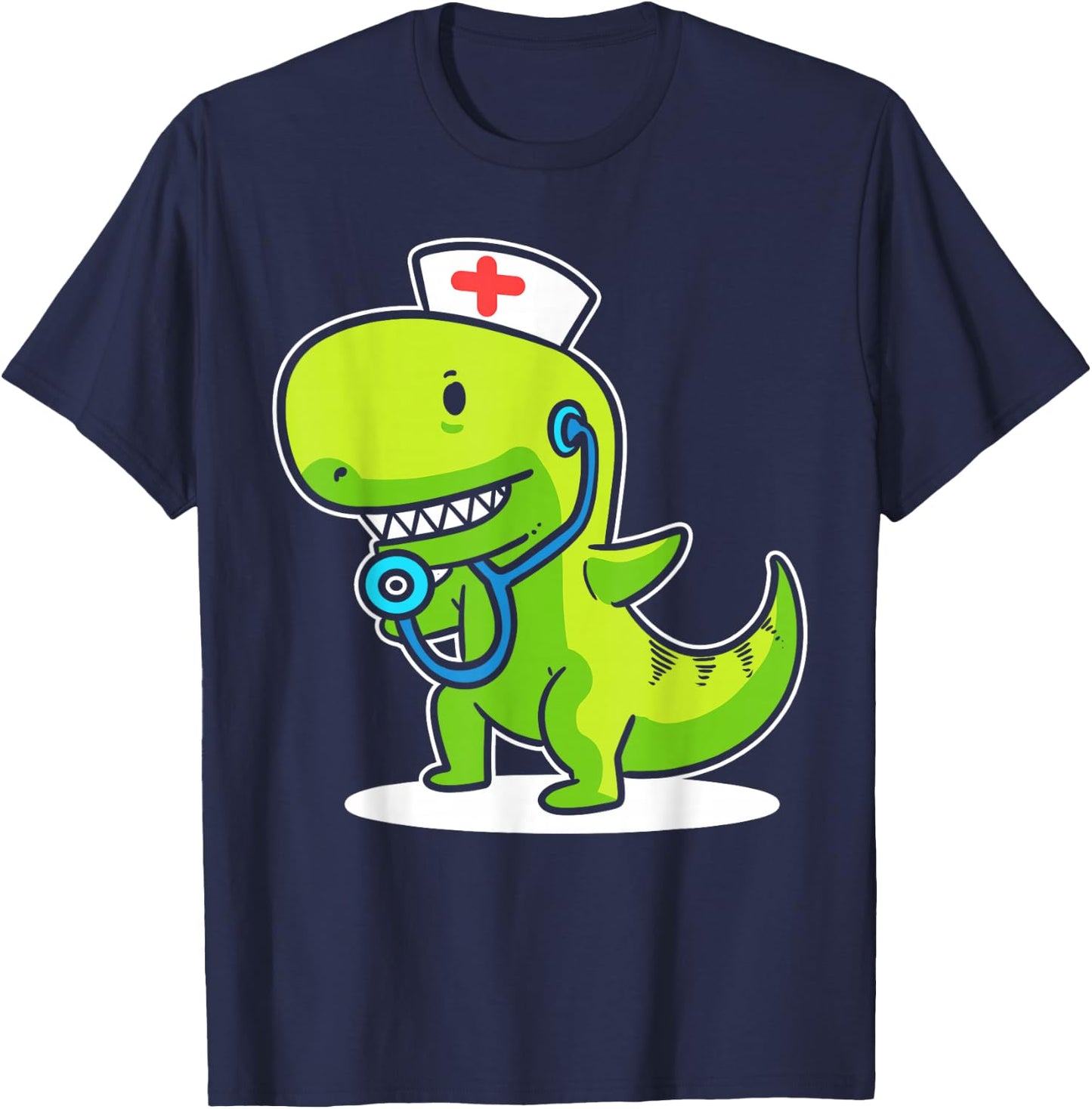 T-rex Nurse Pediatric Nurse T-Shirt - T-Shirt | Navy