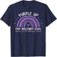 Military Children Month Rainbow Purple Up For Military Kids T-Shirt - T-Shirt | Navy