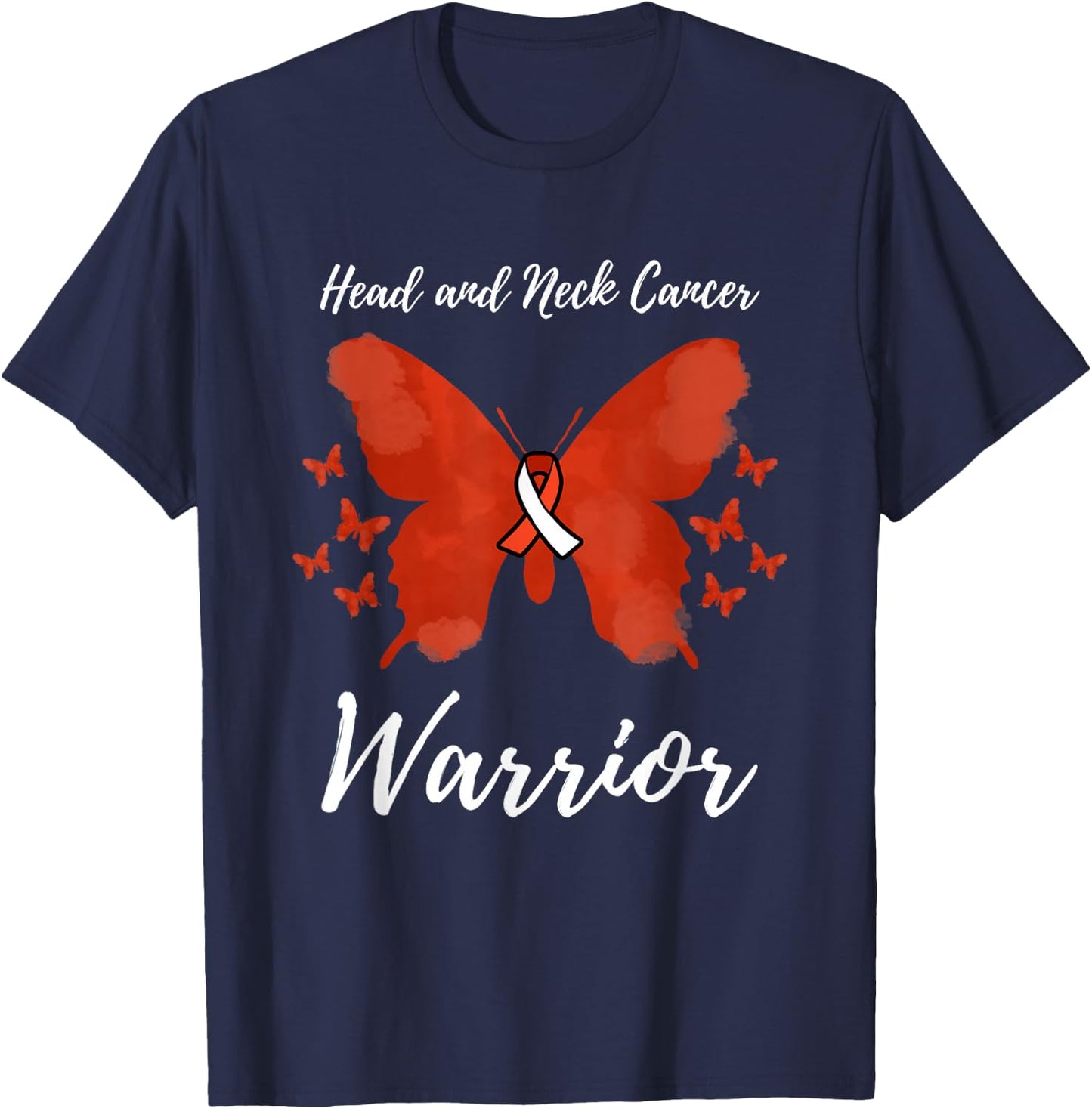 Warrior Head and Neck Cancer Awareness T-Shirt - T-Shirt | Navy