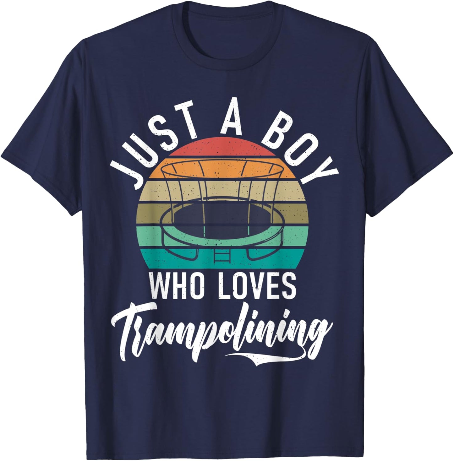 Bounce Just a Boy who loves Trampolining Trampoline Boy T-Shirt - T-Shirt | Navy