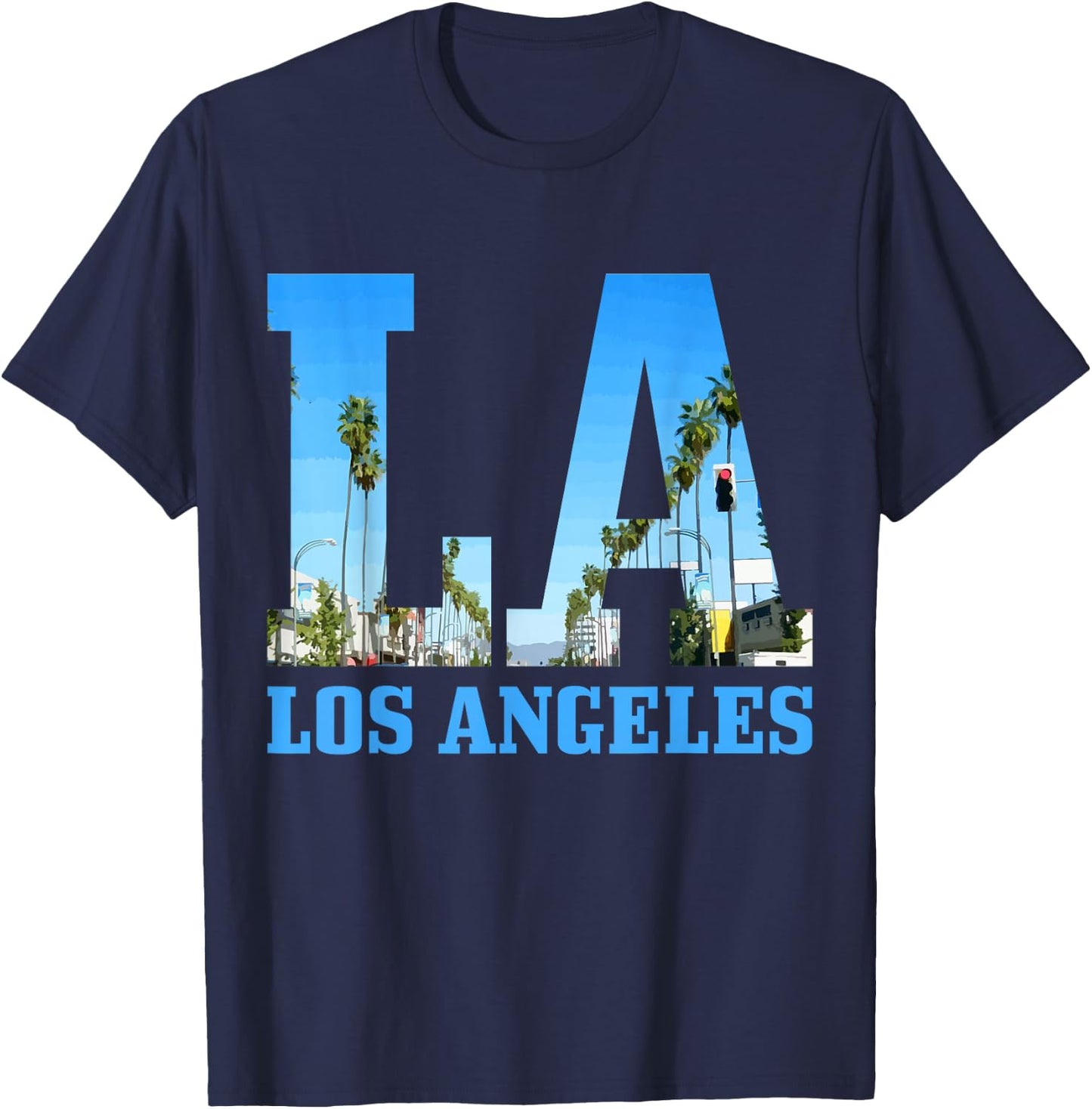Los Angeles LA Vintage California LA T-Shirt - T-Shirt | Navy