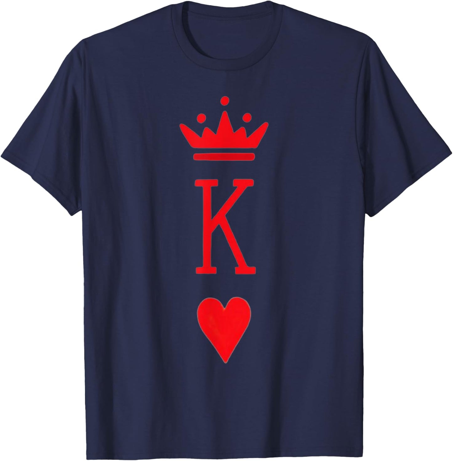 King of Hearts Playing Cards Gear For Boys & Men T-Shirt - T-Shirt | Navy