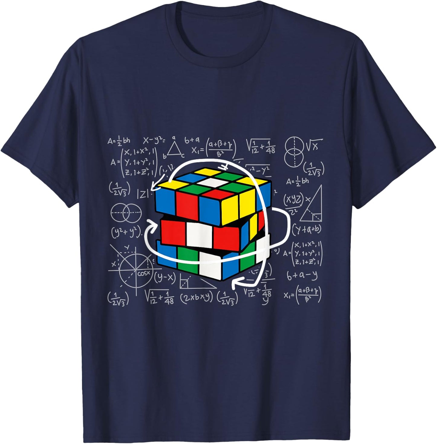 Competitive Puzzle Cube Math Lovers Speed Cubing T-Shirt - T-Shirt | Navy