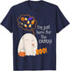 Cute Ghost Boo I'm Just Here For the Candy BOO T-Shirt - T-Shirt | Navy