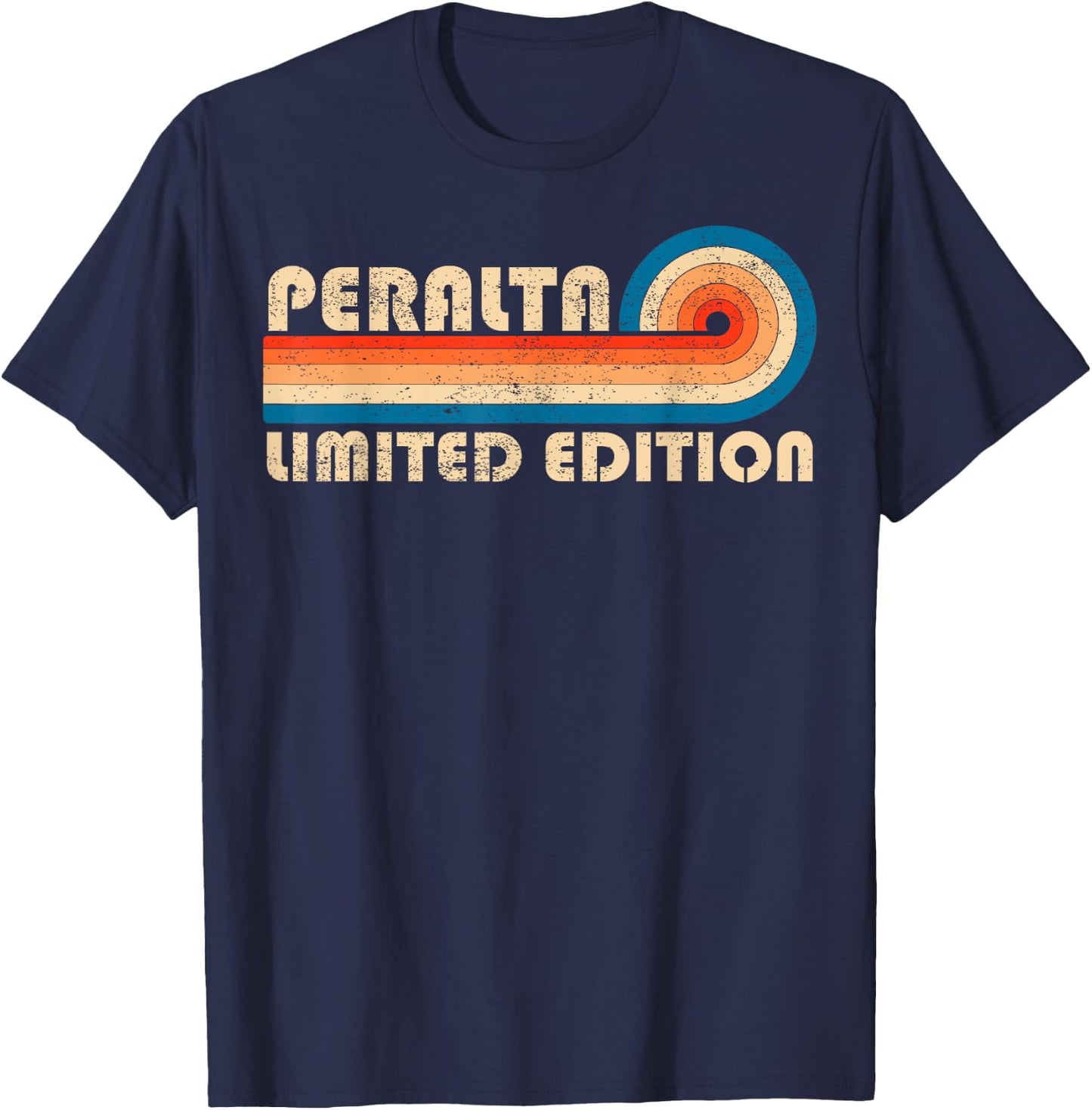 PERALTA Surname Retro Vintage 80s 90s Birthday Reunion T-Shirt - T-Shirt | Navy