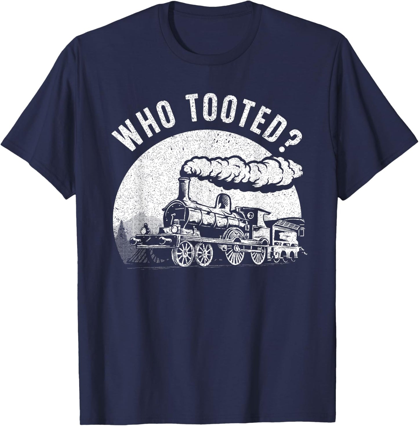 Cute Train Art Women Train Collector Railroad Lover T-Shirt - T-Shirt | Navy