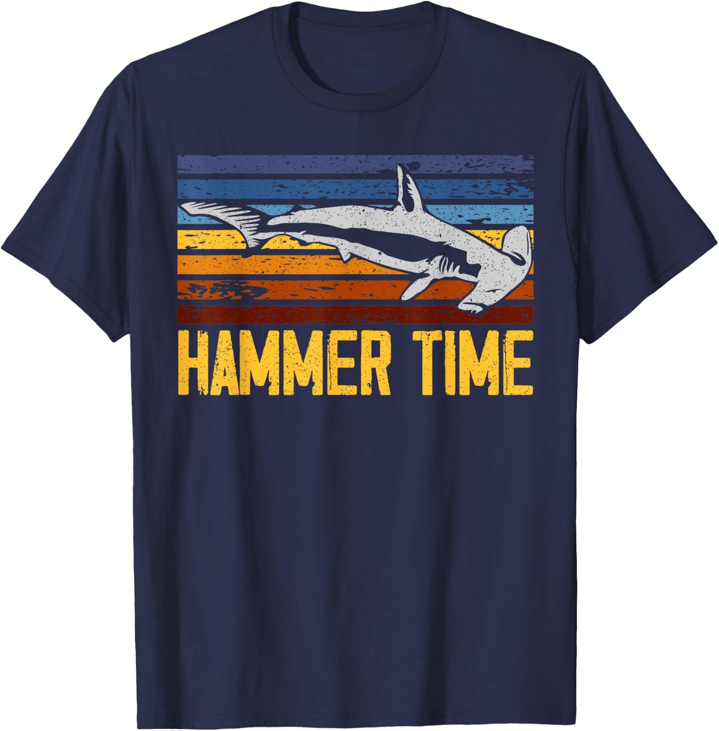 Hammer Time Hammerhead Shark Marine Biology Animal T-Shirt - T-Shirt | Navy