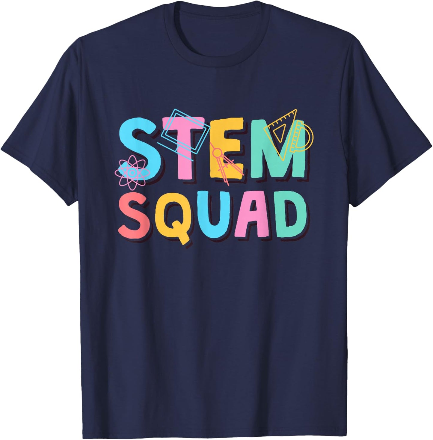 Stem Squad, Science Technology Engineering Math Team T-Shirt - T-Shirt | Navy