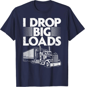Funny Trucker Design Women Semi Truck Driver Lover T-Shirt - T-Shirt | Navy