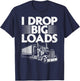 Funny Trucker Design Women Semi Truck Driver Lover T-Shirt - T-Shirt | Navy